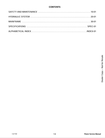 BOBCAT 18PLA, 24PLA PLANER (6990955ENUS) SERVICE MANUAL PDF FILE
