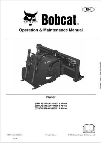  Discover the comprehensive operation and maintenance manual for BOBCAT 18PLA and 24PLA planners. Download the PDF file for essential guidance and support.