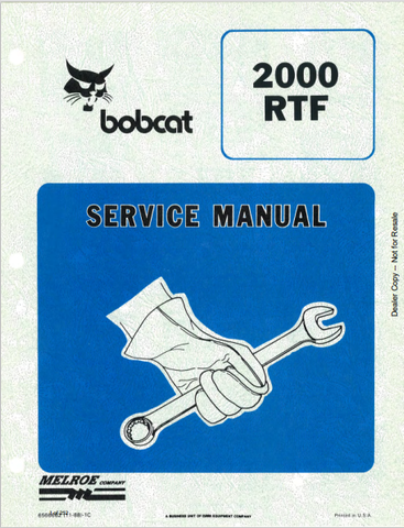 Discover the comprehensive BOBCAT 2000 RTF Service Manual (6566662) in PDF format. Access essential maintenance and repair information for optimal performance.