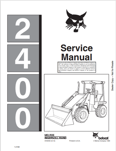 Access the BOBCAT 2400 Service Manual (6720455) in PDF format. Get detailed maintenance and repair information for optimal performance of your equipment.
