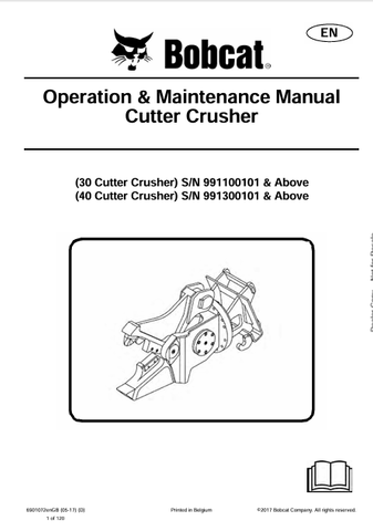 Discover the comprehensive BOBCAT 30, 40 Cutter Crusher Operation & Maintenance Manual (6901072) in PDF format. Essential for optimal performance and care.