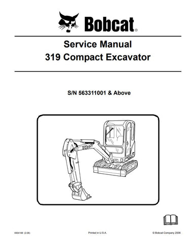 Unlock the full potential of your BOBCAT 319 Compact Excavator with the comprehensive Service Manual (Part No. 563311001) in PDF format. This essential guide provides detailed instructions, schematics, and troubleshooting tips to ensure your machine operates at peak performance. Whether you're a seasoned technician or a DIY enthusiast, this manual is designed to help you maintain, repair, and optimize your excavator efficiently, saving you time and money on costly repairs. Don't miss out on the opportunity 