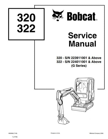 Unlock the full potential of your BOBCAT 320, 322, 320G, and 322G Mini Excavators with the comprehensive Service Manual (6902668). This PDF file is your go-to resource for detailed maintenance procedures, troubleshooting tips, and repair guidelines, ensuring your equipment operates at peak performance. With easy navigation and clear illustrations, you'll save time and money while extending the lifespan of your machinery. Invest in this essential manual today and keep your excavator running smoothly for yea