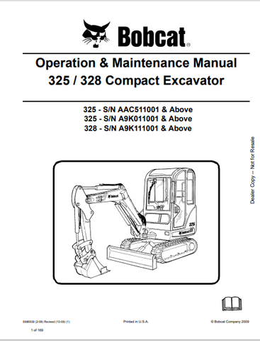  Discover the comprehensive operation and maintenance manual for BOBCAT 325/328 compact excavators. Download the PDF file for essential insights and guidelines.