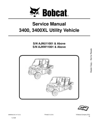 Enhance your maintenance capabilities with the BOBCAT 3400 and 3400XL Utility Vehicle Service Manual (6989606). This comprehensive PDF file, designed for models from 2010 to 2015, provides detailed instructions and diagrams to ensure your vehicle operates at peak performance. With easy navigation and clear troubleshooting tips, this manual is an essential resource for both professionals and DIY enthusiasts looking to extend the life of their utility vehicle. Don't miss out on the opportunity to keep your BO
