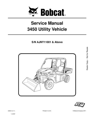 Unlock the full potential of your BOBCAT 3450 Utility Vehicle with the comprehensive Service Manual (AJNY11001 & UP) in PDF format. This essential guide, part number 6989610, provides detailed instructions, schematics, and troubleshooting tips to ensure your vehicle operates at peak performance. Whether you're a seasoned technician or a DIY enthusiast, this manual is your go-to resource for maintenance and repairs, helping you save time and money while keeping your utility vehicle in top shape. Don't miss o