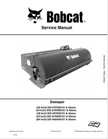 Discover the comprehensive service manual for BOBCAT sweepers in various sizes. Download the PDF for expert guidance on maintenance and operation.