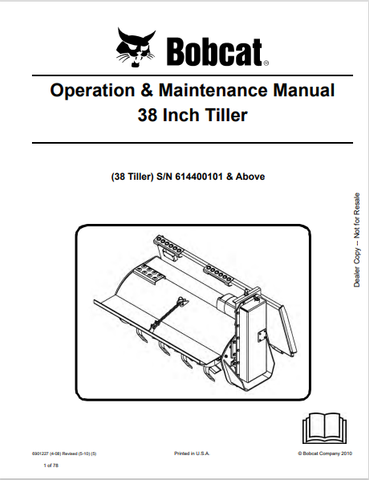 Discover the comprehensive operation and maintenance manual for the BOBCAT 38 Inch Tiller (6901227). Download the PDF for essential guidelines and tips.
