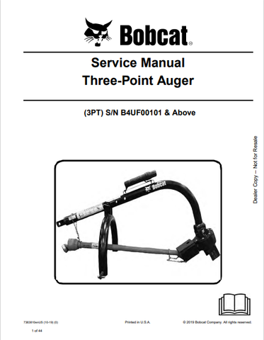  Discover the comprehensive BOBCAT 3PT Three-Point Auger Service Manual (7383810) in PDF format. Access essential maintenance and operation guidelines today.