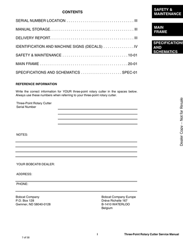 BOBCAT 3RC60, 3RC70 (6986514) SERVICE MANUAL PDF DOWNLOAD