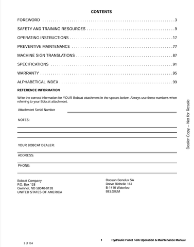 BOBCAT 42, 48 (6900867ENUS) OPERATION & MAINTENANCE MANUAL PDF FILE