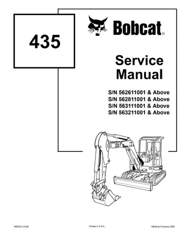 Unlock the full potential of your BOBCAT 435 with the comprehensive Service Manual (6902331) designed for models 562611001, 562811001, 563111001, 563211001, and up. This PDF file is an essential resource for maintenance and repair, providing detailed diagrams, troubleshooting tips, and step-by-step instructions to keep your equipment running smoothly. Whether you're a seasoned technician or a DIY enthusiast, this manual ensures you have the knowledge and guidance needed to tackle any service task with confi