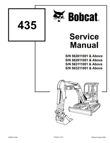 Unlock the full potential of your BOBCAT 435 with the comprehensive Service Manual (6902331) designed for models 562611001, 562811001, 563111001, 563211001, and up. This PDF file is an essential resource for maintenance and repair, providing detailed diagrams, troubleshooting tips, and step-by-step instructions to keep your equipment running smoothly. Whether you're a seasoned technician or a DIY enthusiast, this manual ensures you have the knowledge and tools needed to tackle any service task with