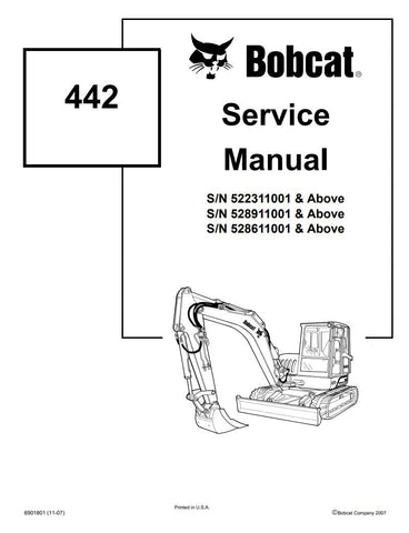 Unlock the full potential of your BOBCAT 442 with the comprehensive Service Manual (6901801) designed for models 522311001, 528911001, and 528611001 and up. This PDF file is an essential resource for both seasoned technicians and DIY enthusiasts, providing detailed instructions, schematics, and troubleshooting tips to keep your equipment running smoothly. With easy navigation and clear illustrations, you can quickly find the information you need to perform maintenance and repairs efficiently, ensuring your 
