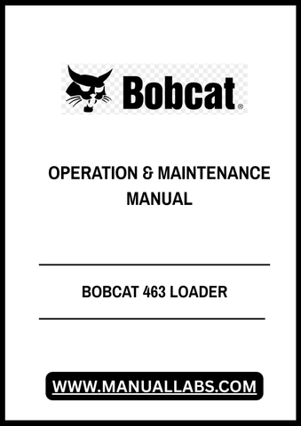 Enhance your operational efficiency with the BOBCAT 463 Loader Operation & Maintenance Manual (Part No. 6903710). This comprehensive PDF file is designed to provide you with essential information for the effective use and upkeep of your loader, ensuring optimal performance and longevity.