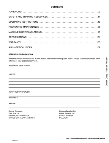 BOBCAT 48SCM (6902008ENUS) OPERATION & MAINTENANCE MANUAL PDF DOWNLOAD