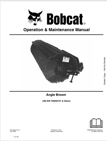 Discover the comprehensive BOBCAT 48 Angle Broom Operation & Maintenance Manual (6901268) in PDF format. Ensure optimal performance and longevity of your equipment.