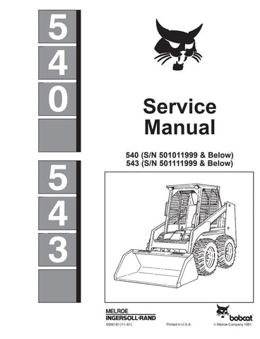 Unlock the full potential of your BOBCAT 540 and 543 Skid Steer Loader with the comprehensive Service Manual (6566181, 11-81) in PDF format. This essential guide provides detailed maintenance procedures, troubleshooting tips, and repair instructions to keep your equipment running smoothly and efficiently. With easy navigation and clear illustrations, you'll have the knowledge at your fingertips to tackle any service task confidently. Ensure your investment lasts longer and performs better download your