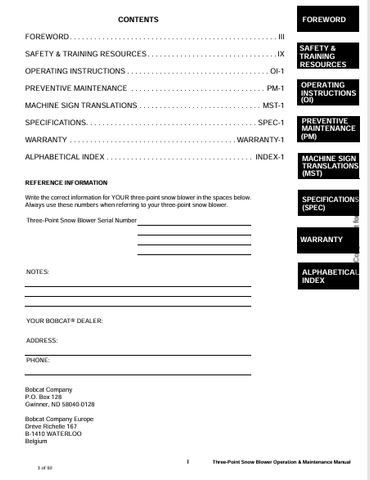 BOBCAT 54, 66,72 (6986931) OPERATION AND MAINTENANCE MANUAL PDF FILE