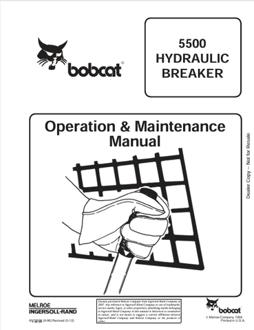  Discover the comprehensive operation and maintenance manual for the BOBCAT 5500 Hydraulic Breaker (6570206). Download the PDF for essential guidelines and tips.