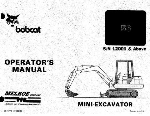 Enhance your operational efficiency with the BOBCAT 56 Mini-Excavator Operation & Maintenance Manual. This comprehensive PDF guide is designed to provide you with essential insights into the effective use and upkeep of your mini-excavator, ensuring optimal performance on every job site.