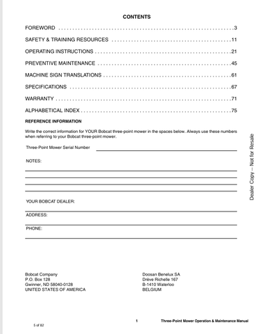 BOBCAT 60, 72 (7384024ENUS) OPERATION & MAINTENANCE MANUAL PDF FILE