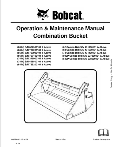Discover the comprehensive operation and maintenance manual for BOBCAT combination buckets. Download the PDF for 60 to 84-inch models and enhance your productivity.