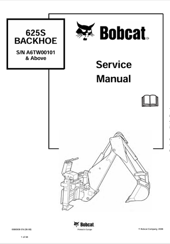 Discover the comprehensive service manual for the BOBCAT 625S Backhoe (6986908). Download the PDF for expert guidance and maintenance tips.