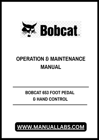 Enhance your operational efficiency with the BOBCAT 653 Foot Pedal & Hand Control Operation & Maintenance Manual. This comprehensive PDF file is designed to provide you with all the essential information needed to effectively operate and maintain your equipment. With clear instructions and detailed diagrams, you can ensure optimal performance and longevity of your BOBCAT 653.