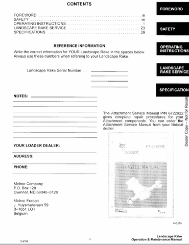 BOBCAT (6722755) OPERATION AND MAINTENANCE MANUAL PDF FILE