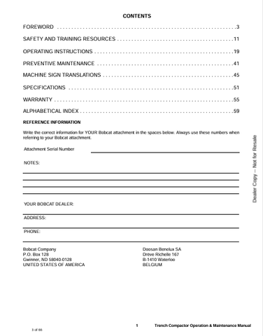 BOBCAT (6900823ENUS) OPERATION AND MAINTENANCE MANUAL PDF FILE