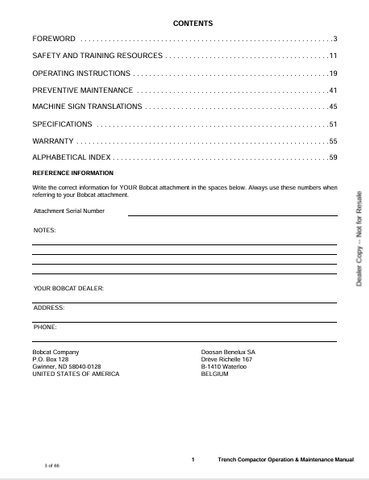 BOBCAT (6900823ENUS) OPERATION & MAINTENANCE MANUAL PDF DOWNLOAD