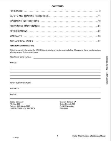 BOBCAT (6901178ENUS) OPERATION & MAINTENANCE MANUAL PDF FILE