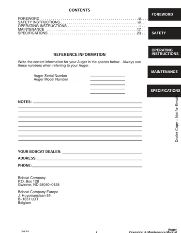 BOBCAT (6901382) OPERATION AND MAINTENANCE MANUAL PDF FILE