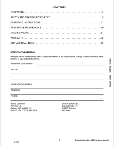 BOBCAT (6901615ENUS) OPERATION AND MAINTENANCE MANUAL PDF FILE
