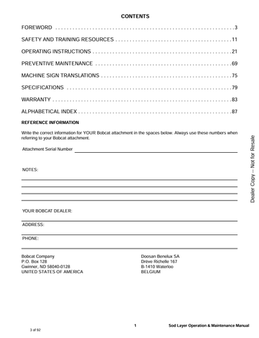 BOBCAT (6901747ENUS) OPERATION AND MAINTENANCE MANUAL PDF FILE