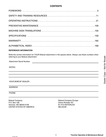 BOBCAT (6902550ENUS) OPERATION AND MAINTENANCE MANUAL PDF FILE