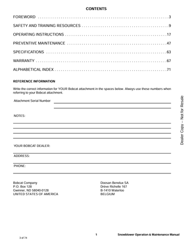 BOBCAT (6902572) OPERATION AND MAINTENANCE MANUAL PDF DOWNLOAD