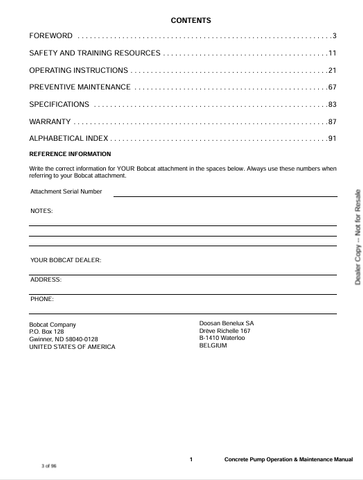 BOBCAT (6903366ENUS) OPERATION & MAINTENANCE MANUAL PDF FILE