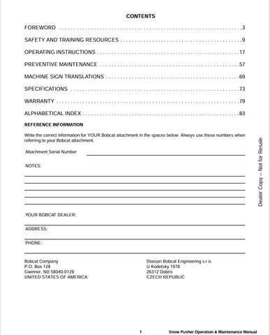 BOBCAT (6904233ENUS) OPERATION & MAINTENANCE MANUAL PDF DOWNLOAD