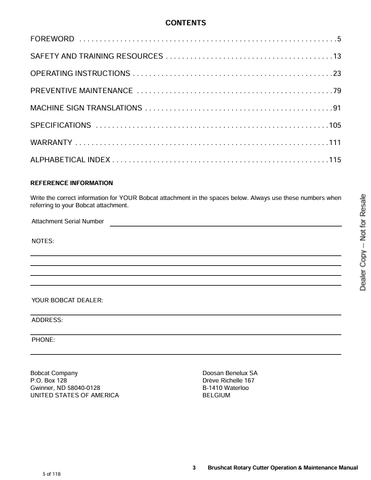 BOBCAT (6904279ENUS) OPERATION AND MAINTENANCE MANUAL PDF FILE