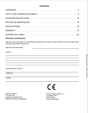 BOBCAT (6987134) OPERATION AND MAINTENANCE MANUAL PDF DOWNLOAD