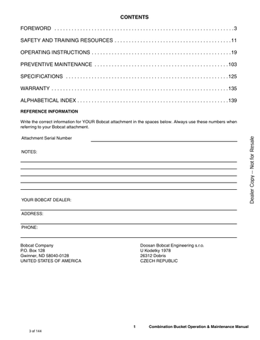 BOBCAT (6987340) OPERATION AND MAINTENANCE MANUAL PDF DOWNLOAD