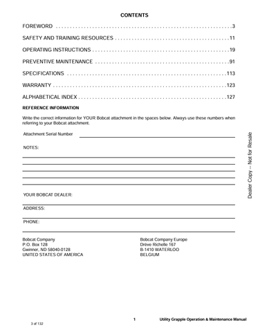 BOBCAT (6987411ENUS) OPERATION & MAINTENANCE MANUAL PDF FILE