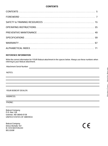 BOBCAT (6987443-EN) OPERATION AND MAINTENANCE MANUAL PDF FILE