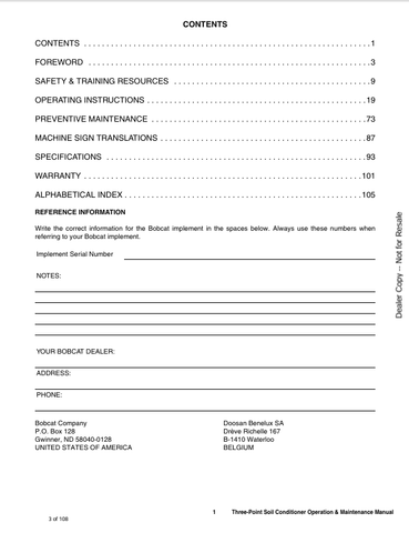 BOBCAT (6987448) OPERATION & MAINTENANCE MANUAL PDF DOWNLOAD