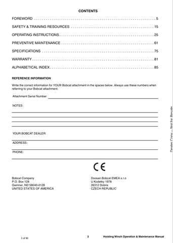 BOBCAT (6989511ENGB) OPERATION & MAINTENANCE MANUAL PDF DOWNLOAD