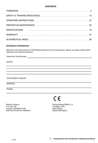 BOBCAT (6989512ENGB) OPERATION AND MAINTENANCE MANUAL PDF FILE