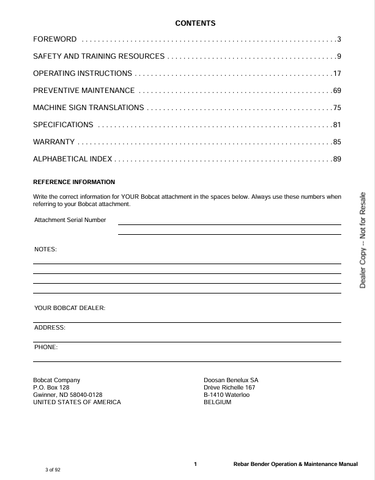 BOBCAT (6990430ENUS) OPERATION & MAINTENANCE MANUAL PDF DOWNLOAD