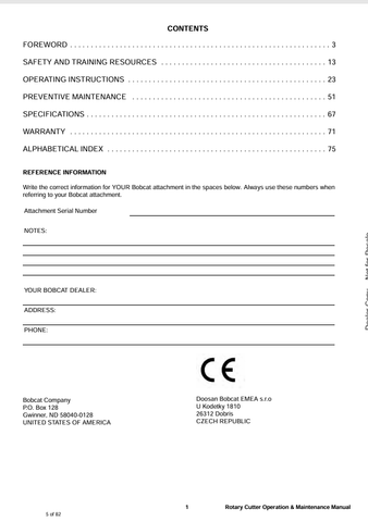BOBCAT (6990844ENGB) OPERATION & MAINTENANCE MANUAL PDF DOWNLOAD